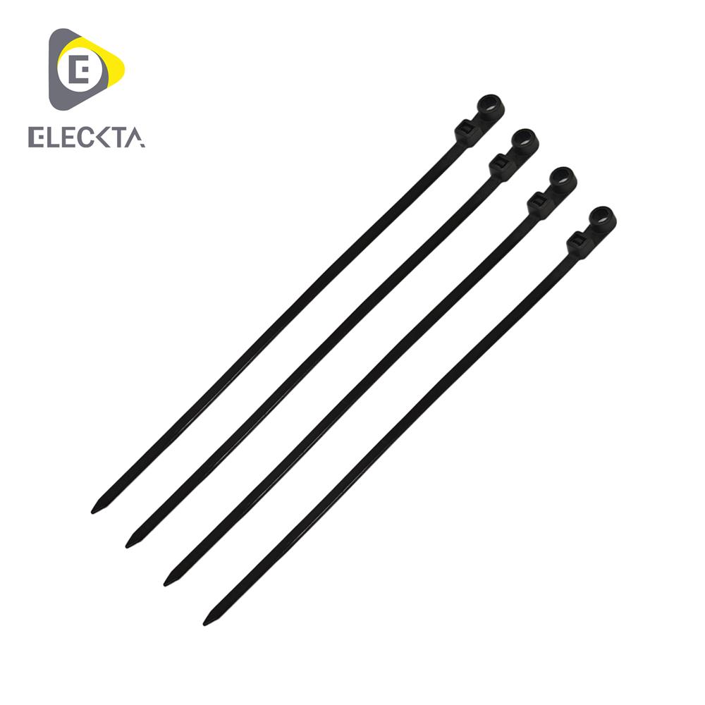 เคเบิ้ลไทร์หัวกลมมีรูสกรู ELECKTA 8 นิ้ว สีดำ (แพ็ก 100 ชิ้น)