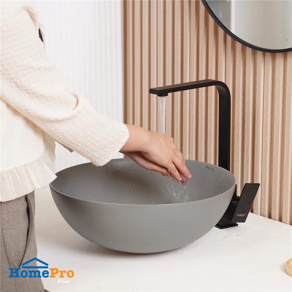 อ่างล้างหน้าวางบนเคาน์เตอร์ MOYA 222-8 MATT GREY