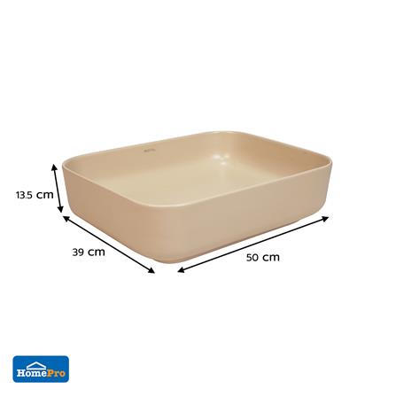 อ่างล้างหน้าวางบนเคาน์เตอร์ MOYA 203P-2 MATT BEIGE_9