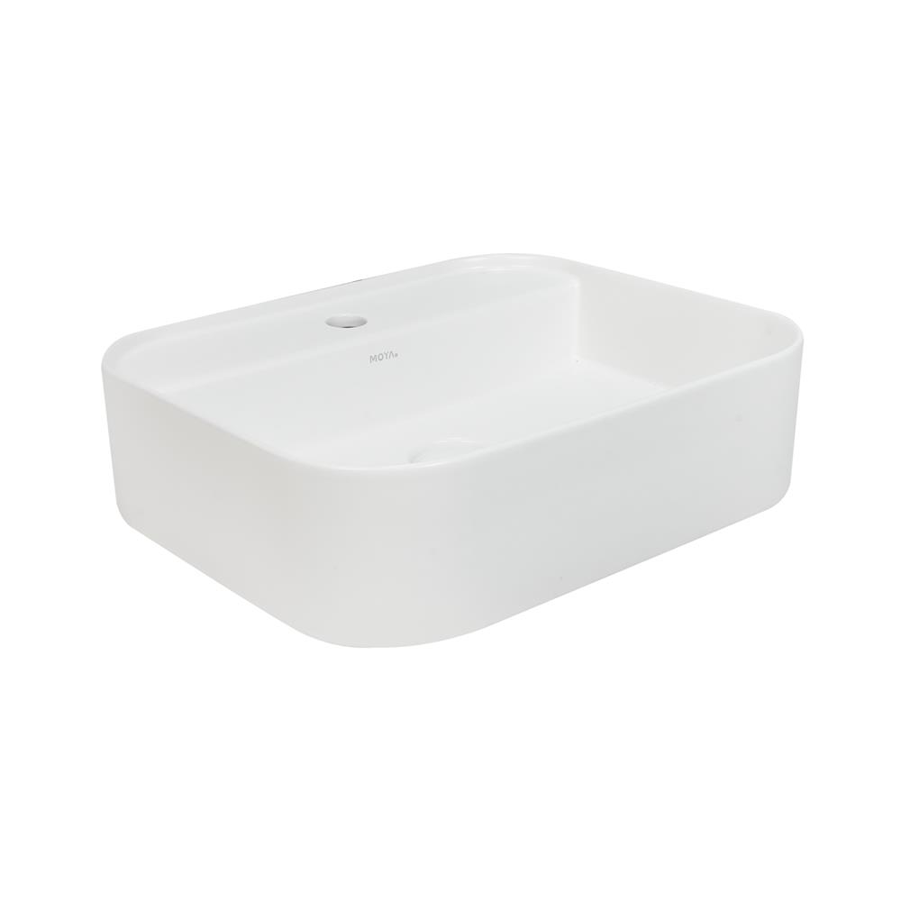 อ่างล้างหน้าวางบนเคาน์เตอร์ MOYA C-815 MATT WHITE