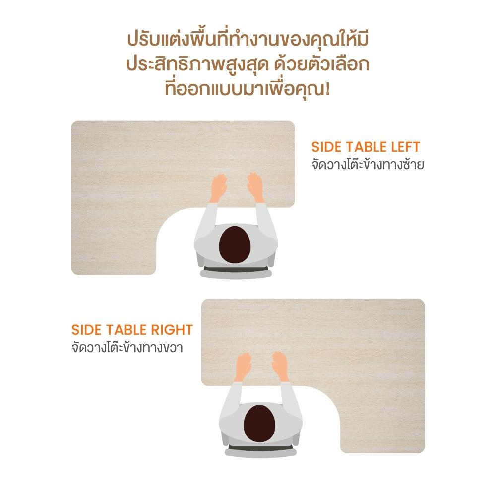 โต๊ะปรับระดับไฟฟ้า ERGOTREND LIFTIO 160 ซม. ลายไม้/ขาว