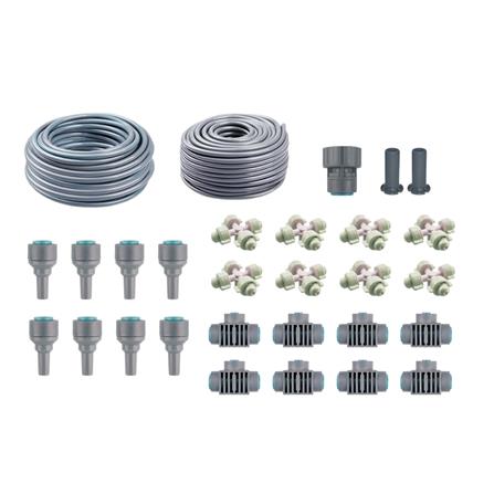 ชุดหัวพ่นหมอก 4 ทาง 8 หัว FUJIN พร้อมสาย 12 มม.X10 ม._0