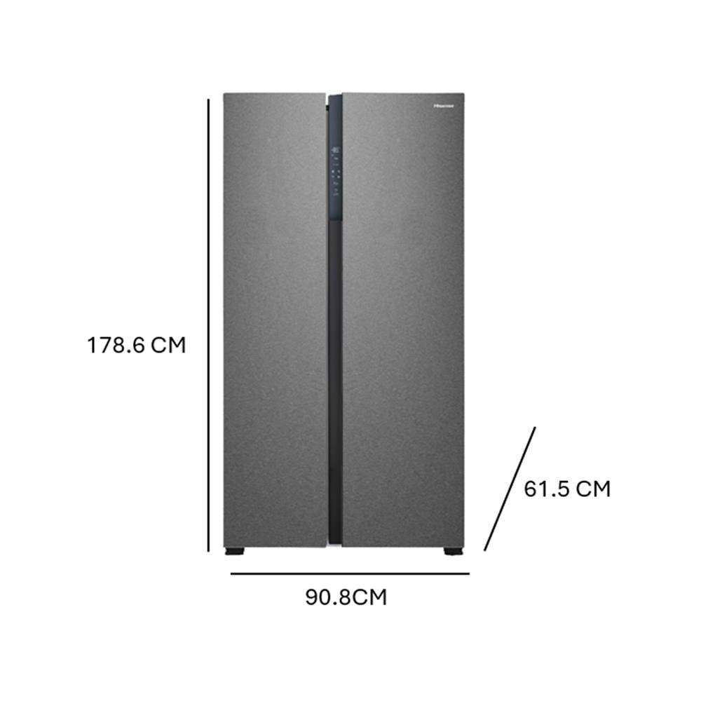 ตู้เย็น SIDE BY SIDE HISENSE RS708N4TBN 19.8 คิว สีดำ