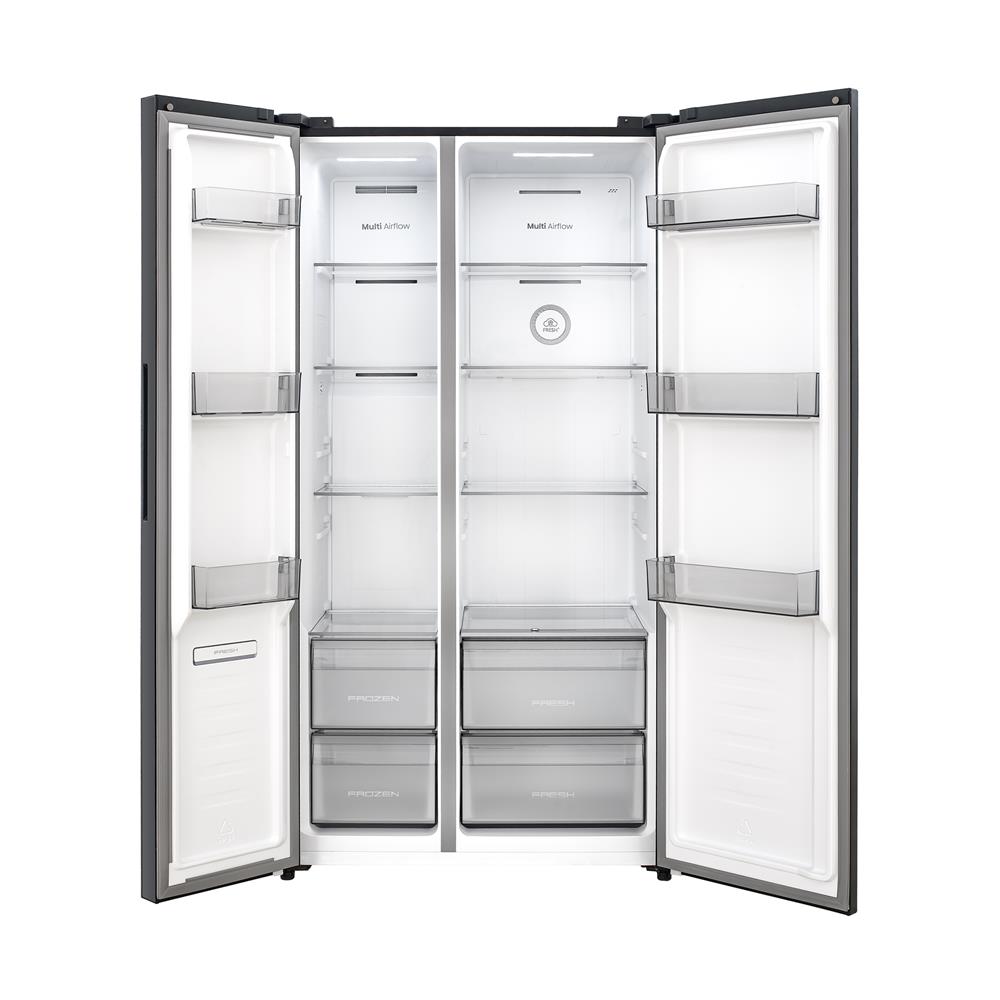 ตู้เย็น SIDE BY SIDE HISENSE RS708N4TBU 19.8 คิว กระจกดำ