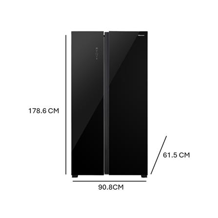 ตู้เย็น SIDE BY SIDE HISENSE RS708N4TBU 19.8 คิว กระจกดำ_7