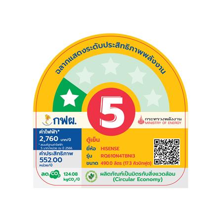 ตู้เย็น MULTI DOOR HISENSE RQ610N4TBNI3 17.3 คิว สีดำ_6