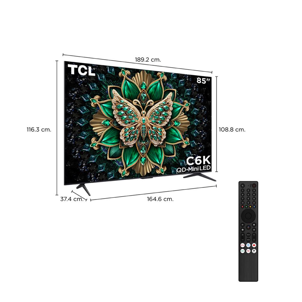 ทีวีคิวดี มินิแอลอีดี 85 นิ้ว TCL (4K, LED, GOOGLE TV) 85C6K