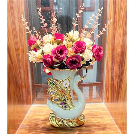 แจกันตกแต่งพร้อมกุหลาบแดง INTERY CT209E041_05 สีแดง/ขาว_3