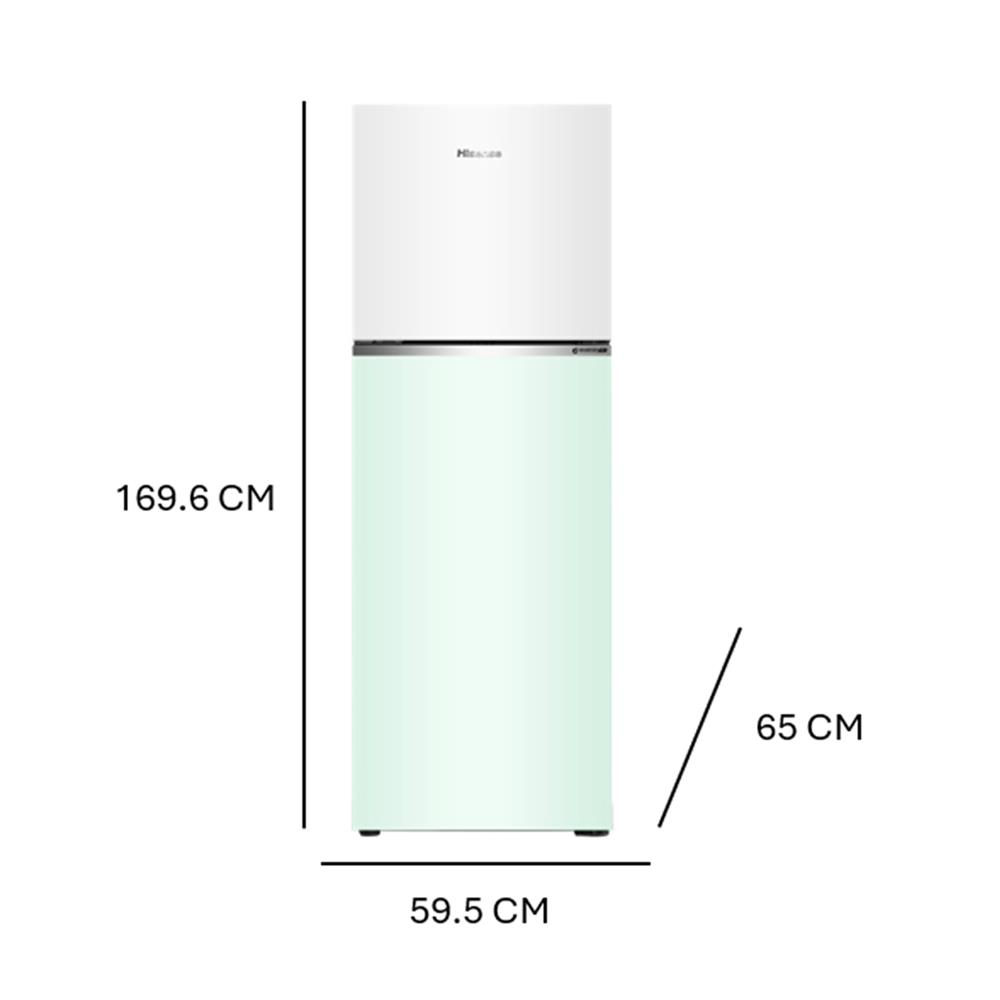 ตู้เย็น 2 ประตู HISENSE RT419N4TBN 11.5 คิว สีขาว-เขียว