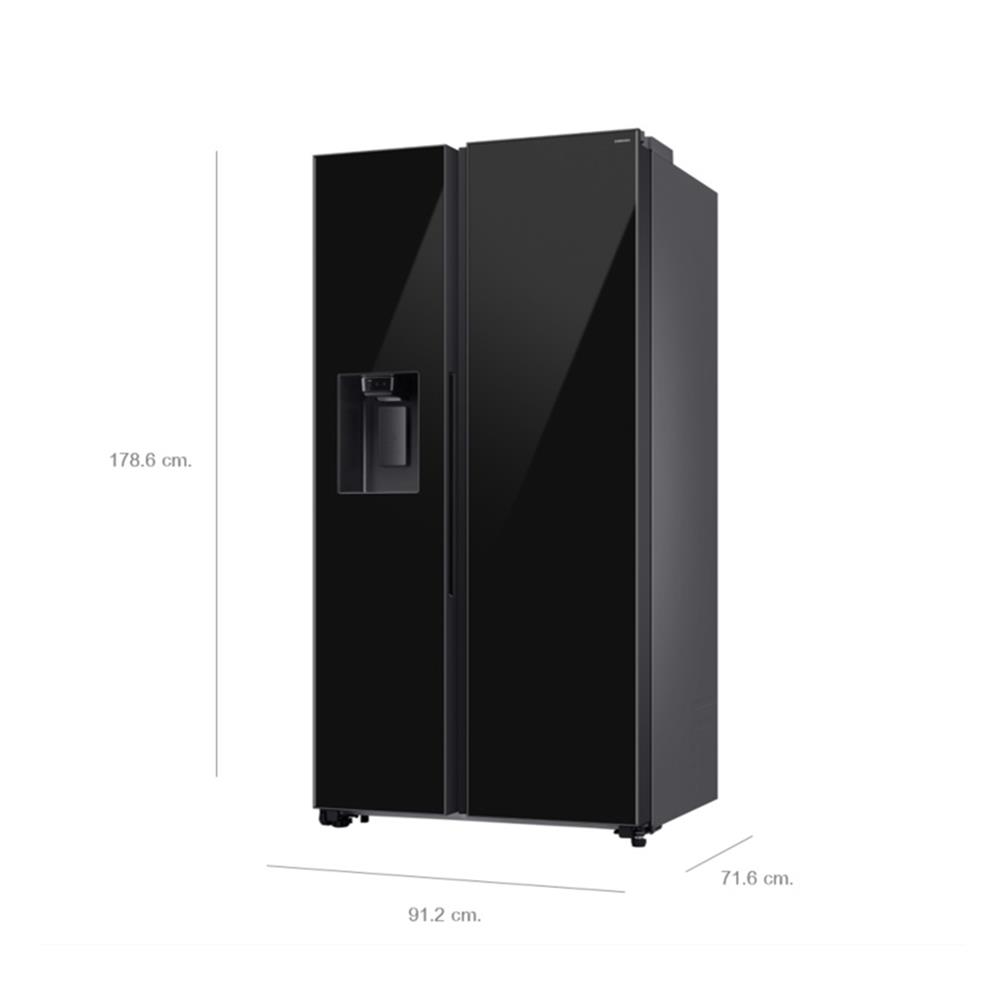 ตู้เย็น SIDE BY SIDE SAMSUNG RS70F65K1BST 22.4 คิว กระจกดำ