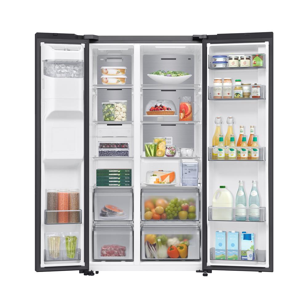 ตู้เย็น SIDE BY SIDE SAMSUNG RS70F65K1BST 22.4 คิว กระจกดำ