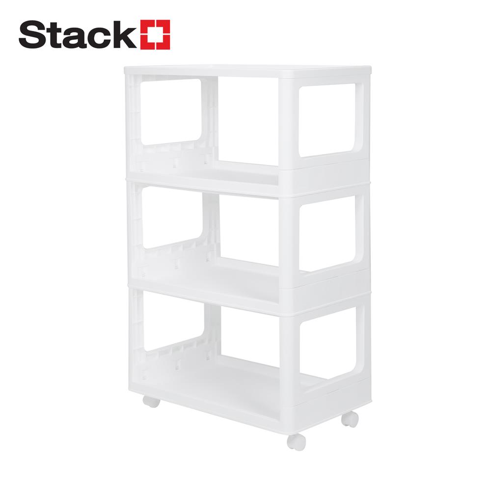 ชั้นวางของพับได้ 3 ชั้น STACKO GENNA 64X40X100 ซม. สีขาว_1