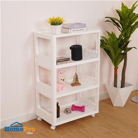 ชั้นวางของพับได้ 3 ชั้น STACKO GENNA 64X40X100 ซม. สีขาว_5