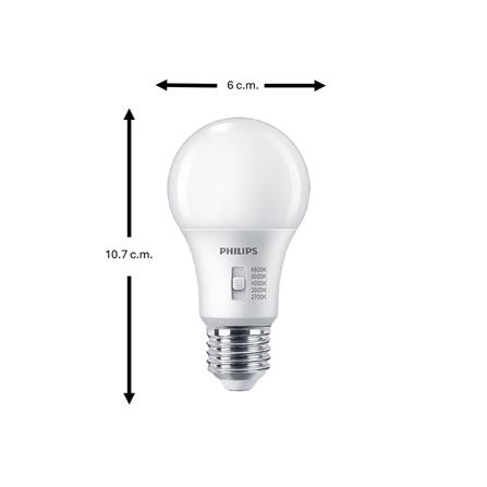 หลอด LED PHILIPS 13 วัตต์ DAYLIGHT/COOL WHITE/WARM WHITE E27_3