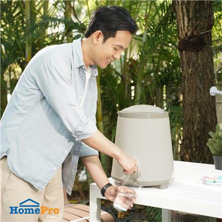 ถังน้ำดื่ม มีก๊อก SPRING COOL MATE CIRCULAR 14 ลิตร สีโทป_4