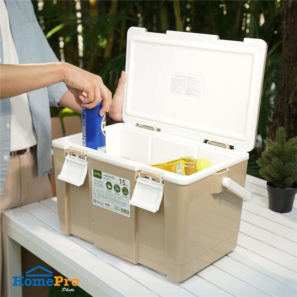 กระติกน้ำแข็ง SPRING CIRCULAR 15 ลิตร สีโทป