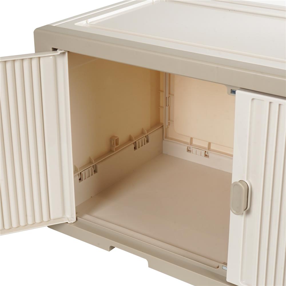 กล่องบานเปิด STACKO SORA 64X32X32.5 ซม. สีเบจ