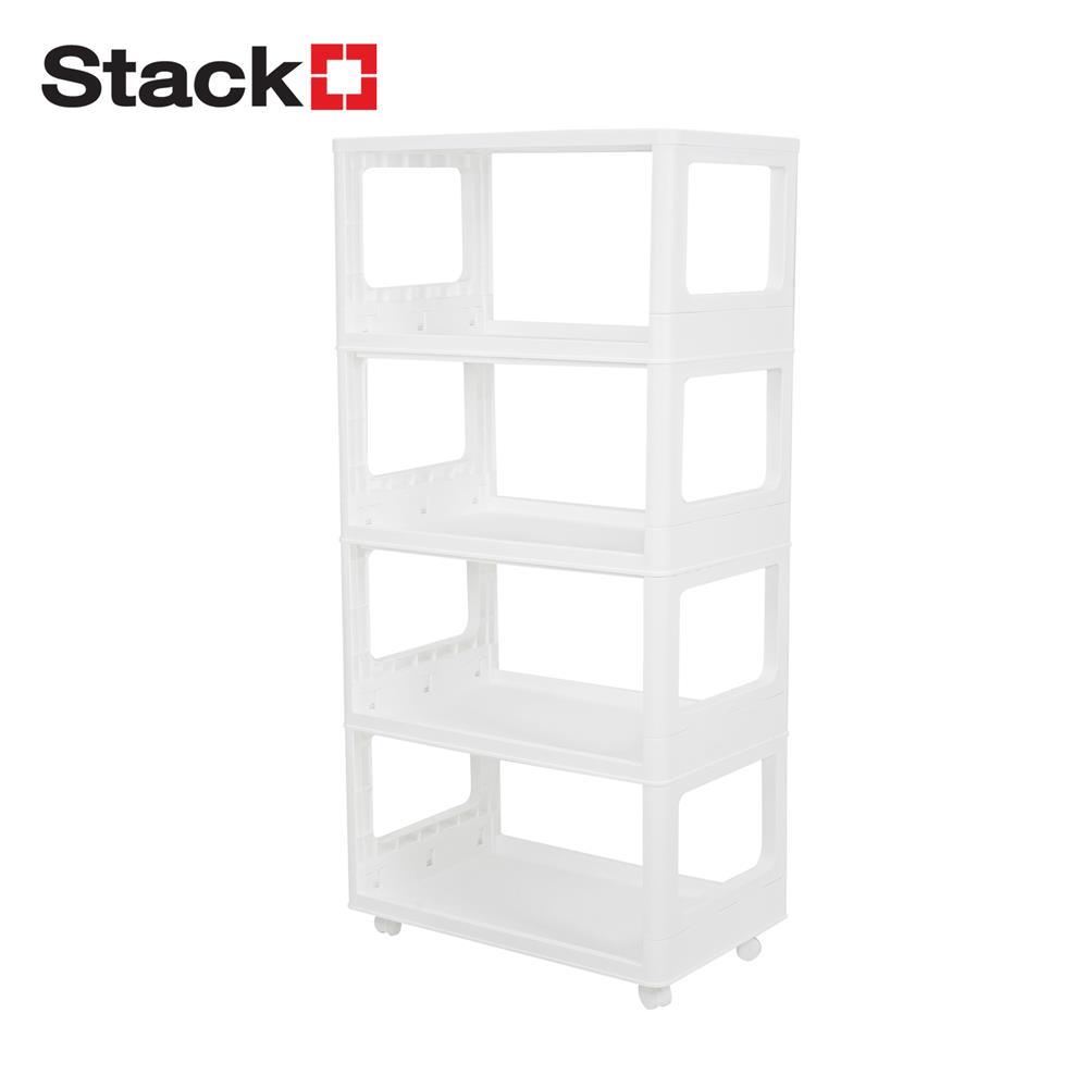 ชั้นวางของพับได้ 4 ชั้น STACKO GENNA 64X40X130 ซม. สีขาว_1