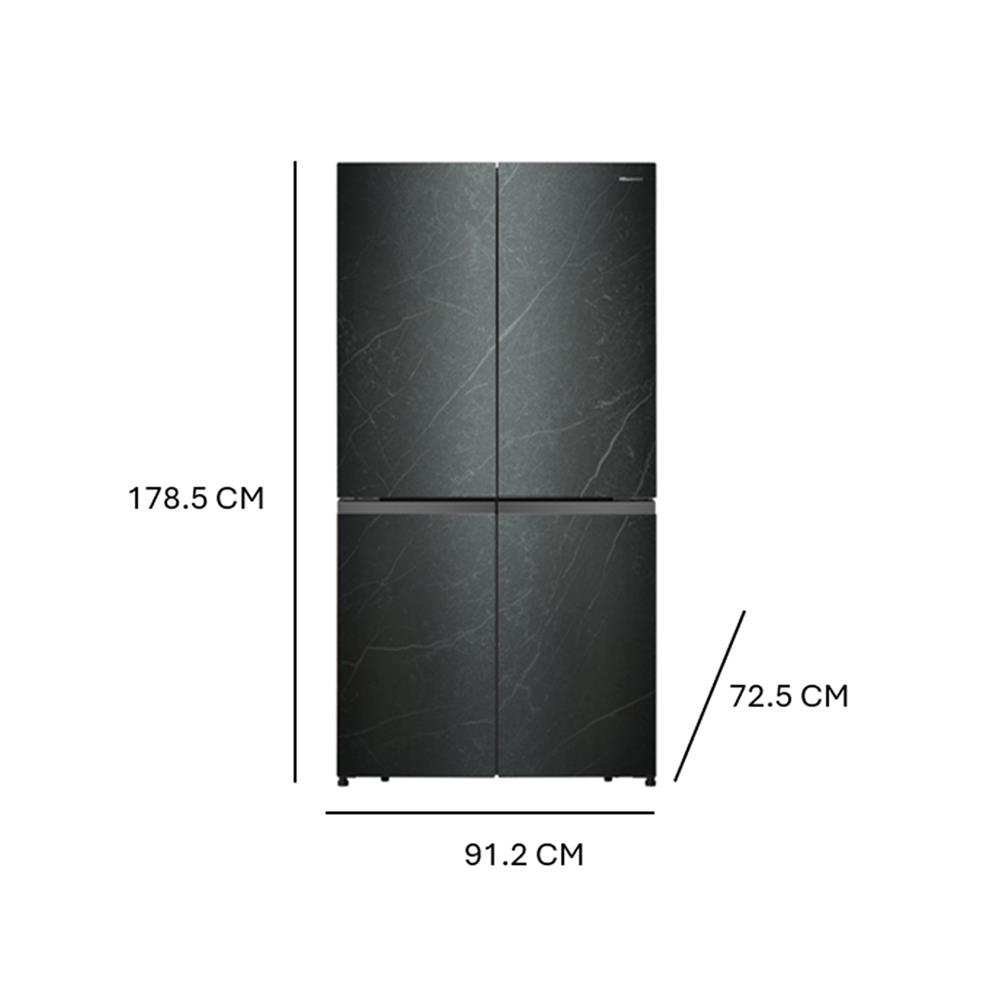 ตู้เย็น MULTI DOOR HISENSE RQ758N4TWU 21.6 คิว สีดำหิน