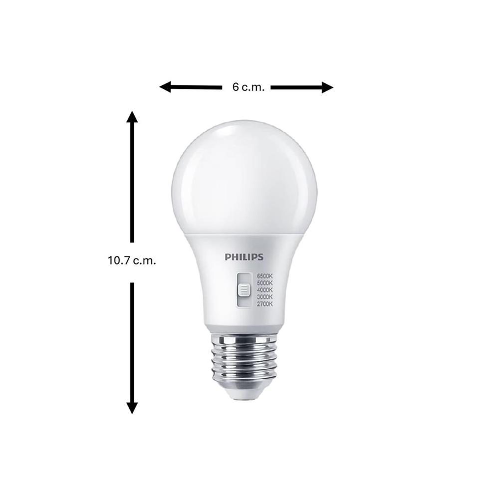 หลอด LED PHILIPS 8 วัตต์ DAYLIGHT/COOL WHITE/WARM WHITE E27