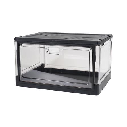 กล่องรองเท้า STACKO LITE 38X28X22 ซม. สีดำ/ใส_0