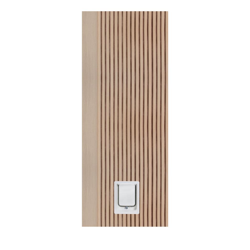 ประตูสัตว์เลี้ยงโพลีสไตรีน ไม่เจาะลูกบิด LINEDEKOR VERTICAL SIZE M 70x200 ซม. สีบีช