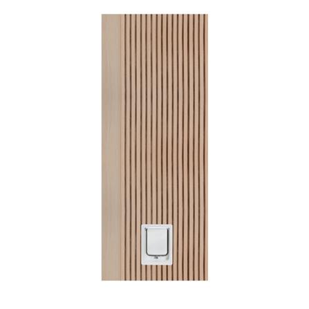 ประตูสัตว์เลี้ยงโพลีสไตรีน ไม่เจาะลูกบิด LINEDEKOR VERTICAL SIZE M 70x200 ซม. สีบีช_0