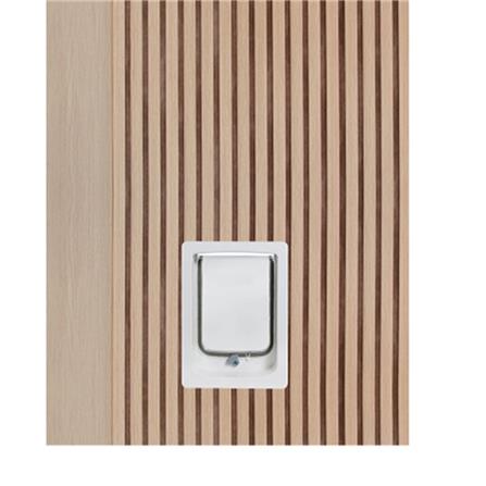 ประตูสัตว์เลี้ยงโพลีสไตรีน ไม่เจาะลูกบิด LINEDEKOR VERTICAL SIZE M 70x200 ซม. สีบีช_1