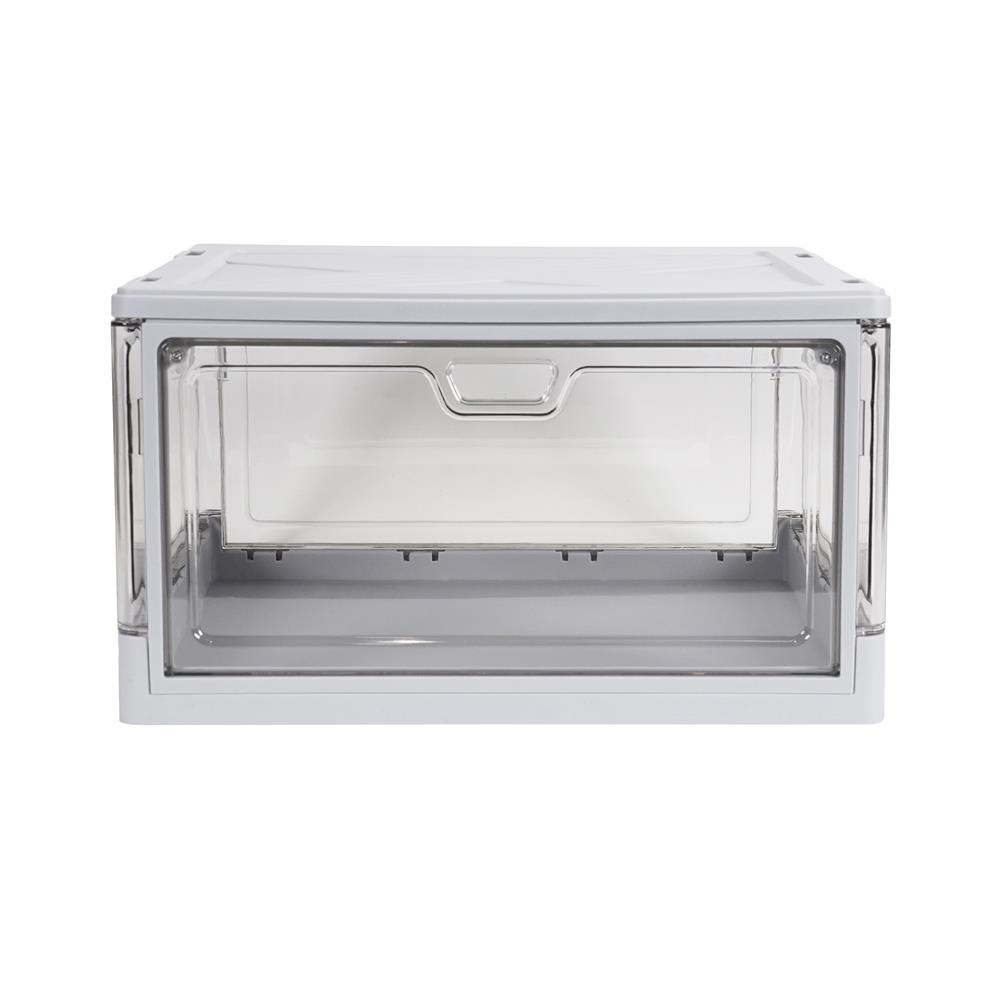 กล่องรองเท้า STACKO LITE 38X28X22 ซม. สีเทา/ใส