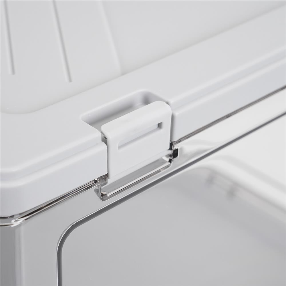 กล่องรองเท้า STACKO LITE 38X28X22 ซม. สีเทา/ใส