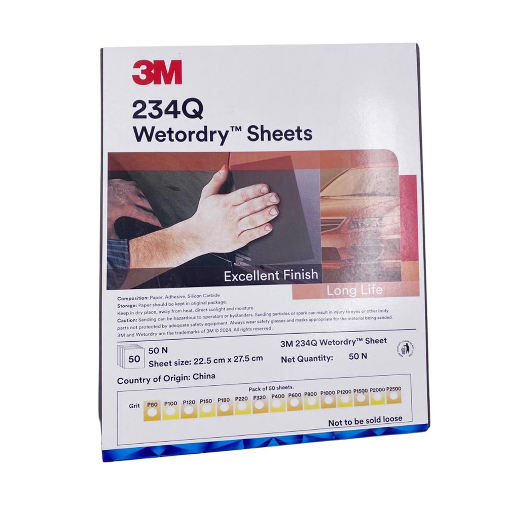 กระดาษทรายน้ำ 3M 234Q เบอร์ 320 9x11 นิ้ว