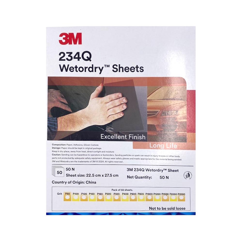 กระดาษทรายน้ำ 3M 234Q เบอร์ 2000 9x11 นิ้ว