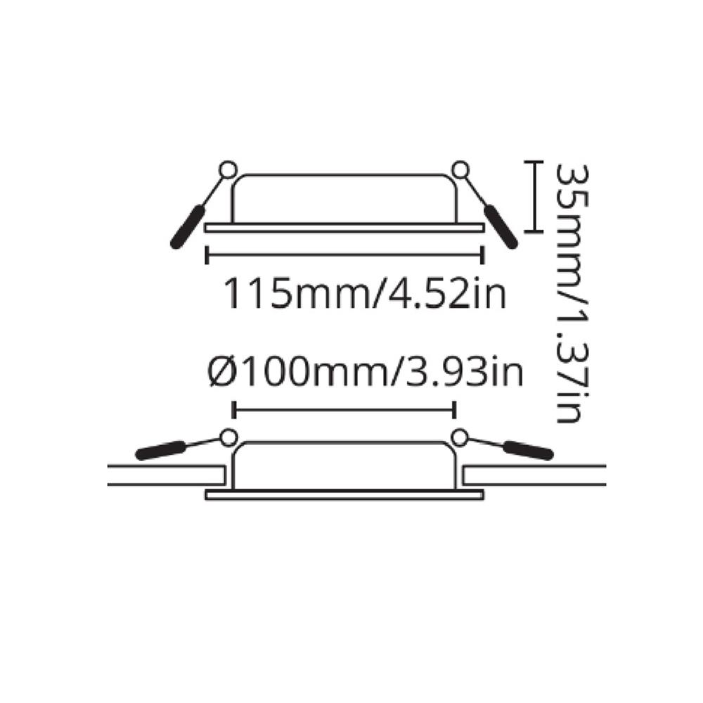 ดาวน์ไลท์ LED WIZ 3.93 นิ้ว 7 วัตต์ RGB สีขาว