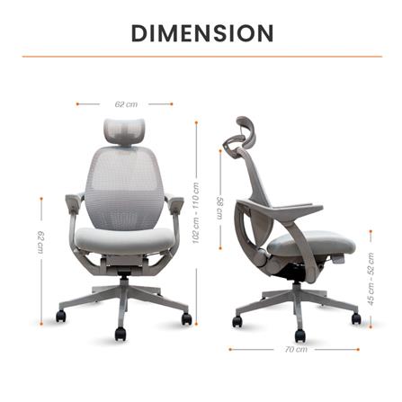 เก้าอี้สุขภาพ ERGOTREND ERGOMATIC PLUS สีเทา_11