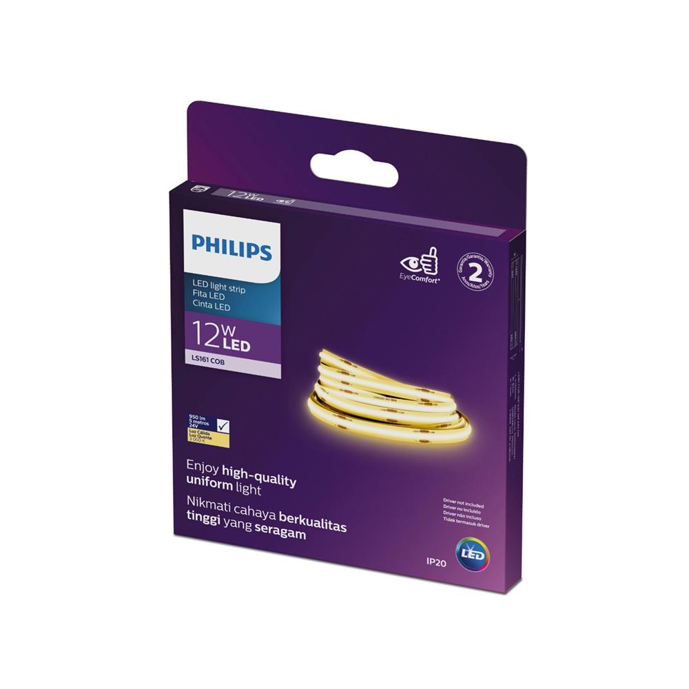 ไฟเส้น LED PHILIPS LS161 COB 24V DC 12 วัตต์ 5 เมตร WARM WHITE