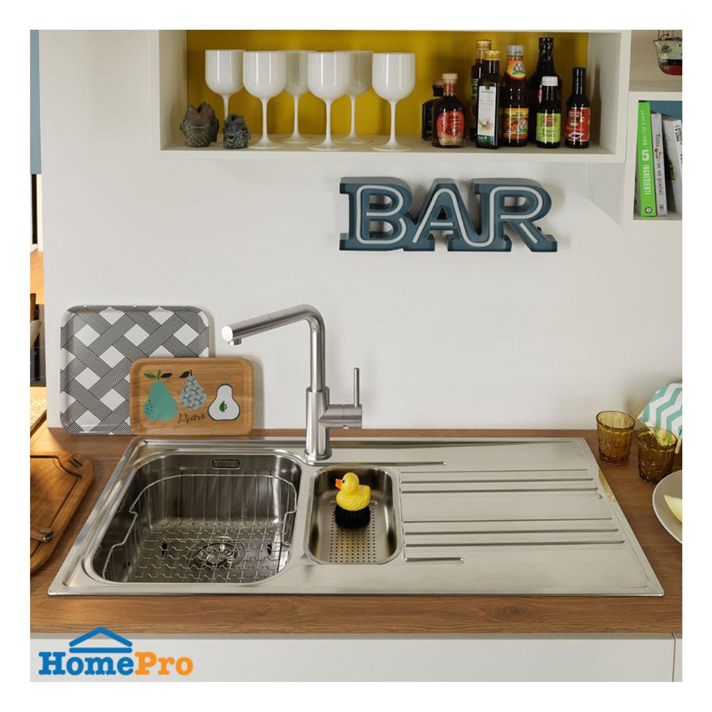 ซิงค์ฝัง 2 หลุม 1 ที่พัก FRANKE SRX 651 RHD 100 ซม. สีเงิน