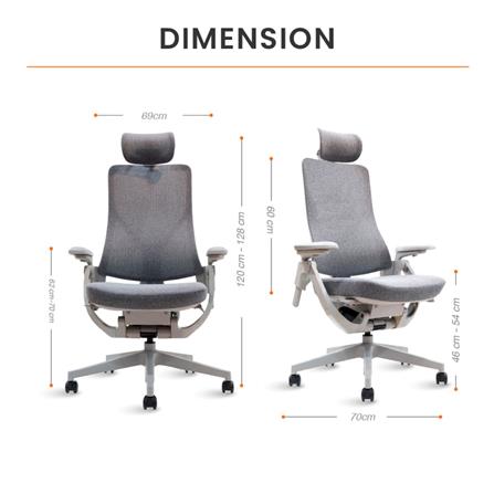 เก้าอี้สุขภาพ ERGOTREND ERGOMATIC PRO สีเทา_11