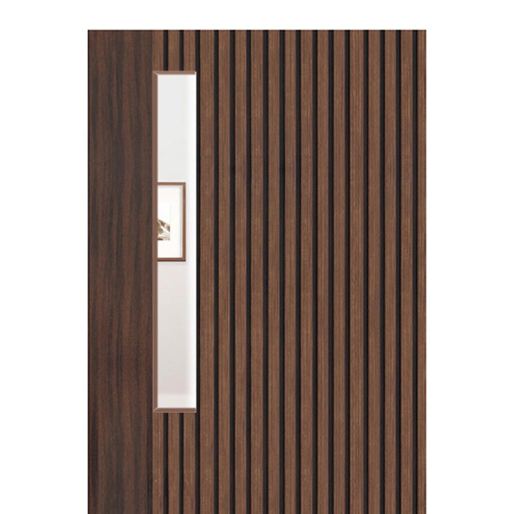 ประตูภายในโพลีสไตรีน ไม่เจาะลูกบิด LINEDEKOR ONE EIGHT 80x200 ซม. สีโรสวู้ด