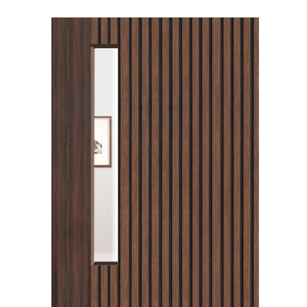 ประตูภายในโพลีสไตรีน ไม่เจาะลูกบิด LINEDEKOR ONE EIGHT 70x200 ซม. สีโรสวู้ด