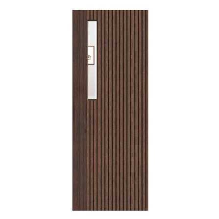 ประตูภายในโพลีสไตรีน ไม่เจาะลูกบิด LINEDEKOR ONE EIGHT 70x200 ซม. สีโรสวู้ด