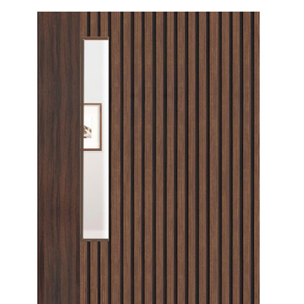 ประตูภายในโพลีสไตรีน ไม่เจาะลูกบิด LINEDEKOR ONE EIGHT 90x200 ซม. สีโรสวู้ด