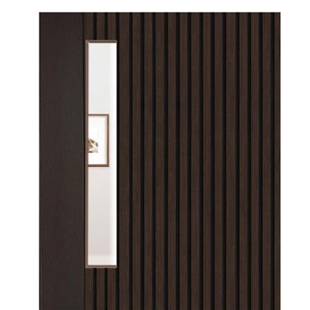 ประตูภายในโพลีสไตรีน ไม่เจาะลูกบิด LINEDEKOR ONE EIGHT 90x200 ซม. สีโอ๊ค_1