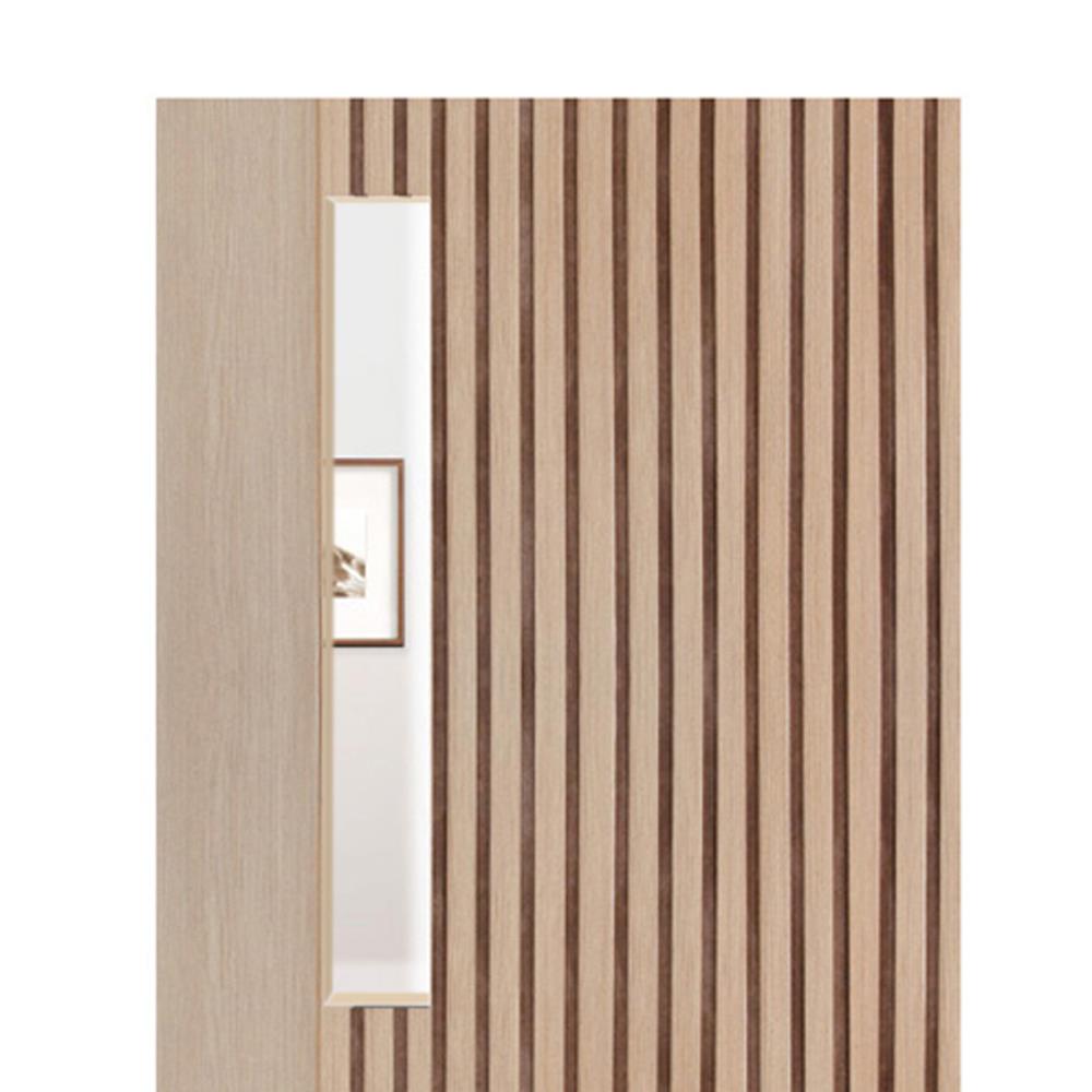 ประตูภายในโพลีสไตรีน ไม่เจาะลูกบิด LINEDEKOR ONE EIGHT 80x200 ซม. สีบีช