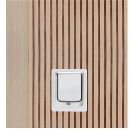 ประตูสัตว์เลี้ยงโพลีสไตรีน ไม่เจาะลูกบิด LINEDEKOR VERTICAL SIZE M 90x200 ซม. สีบีช_1