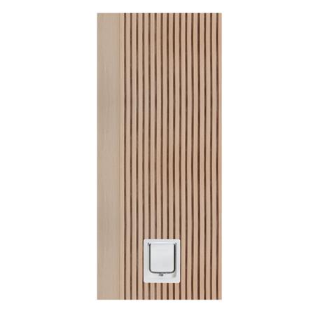 ประตูสัตว์เลี้ยงโพลีสไตรีน ไม่เจาะลูกบิด LINEDEKOR VERTICAL SIZE M 90x200 ซม. สีบีช_0