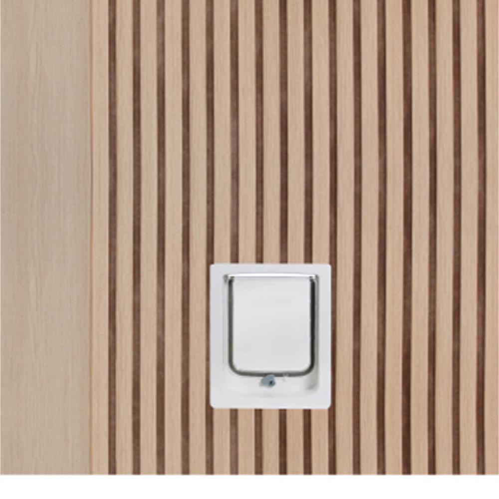 ประตูสัตว์เลี้ยงโพลีสไตรีน ไม่เจาะลูกบิด LINEDEKOR VERTICAL SIZE S 90x200 ซม. สีบีช