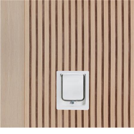 ประตูสัตว์เลี้ยงโพลีสไตรีน ไม่เจาะลูกบิด LINEDEKOR VERTICAL SIZE S 90x200 ซม. สีบีช_1