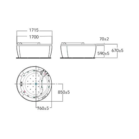 อ่างอาบน้ำ AMERICAN STANDARD 70210R-WT สีขาว_1