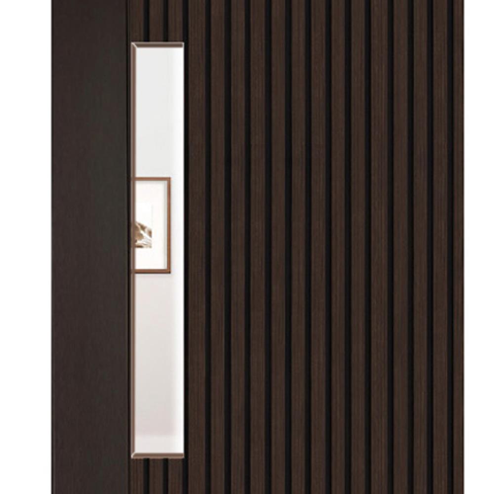 ประตูภายในโพลีสไตรีน ไม่เจาะลูกบิด LINEDEKOR ONE EIGHT 80x200 ซม. สีโอ๊ค