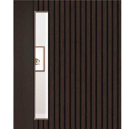 ประตูภายในโพลีสไตรีน ไม่เจาะลูกบิด LINEDEKOR ONE EIGHT 80x200 ซม. สีโอ๊ค_1